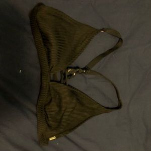 black bathing suit top